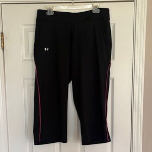 Under Armour Black Capris with Pink Trim